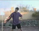 stupid guy lights his arm on fire. That gotta hurt.