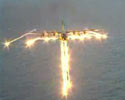 a bomer is dropping flares like mad. Interesting video