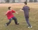cheap shot during two guys fight. Fighting kids