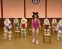 hilarious movie clip of girl drilling with poodles