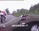 two guys racing on the streets with their fast bikes