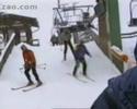 see you down hill dude! Fun skiing video clip