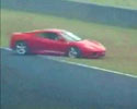 new Ferrari crashes during drag race.
